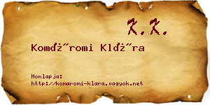 Komáromi Klára névjegykártya